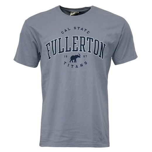 Cal State Fullerton Comfort Washed Elephant Tee - Light Blue